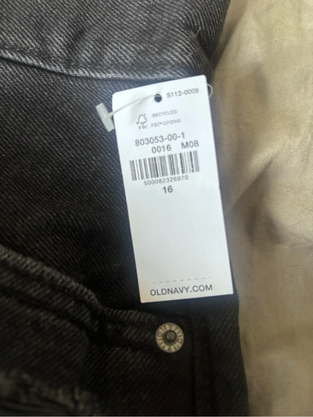 Old Navy black denim